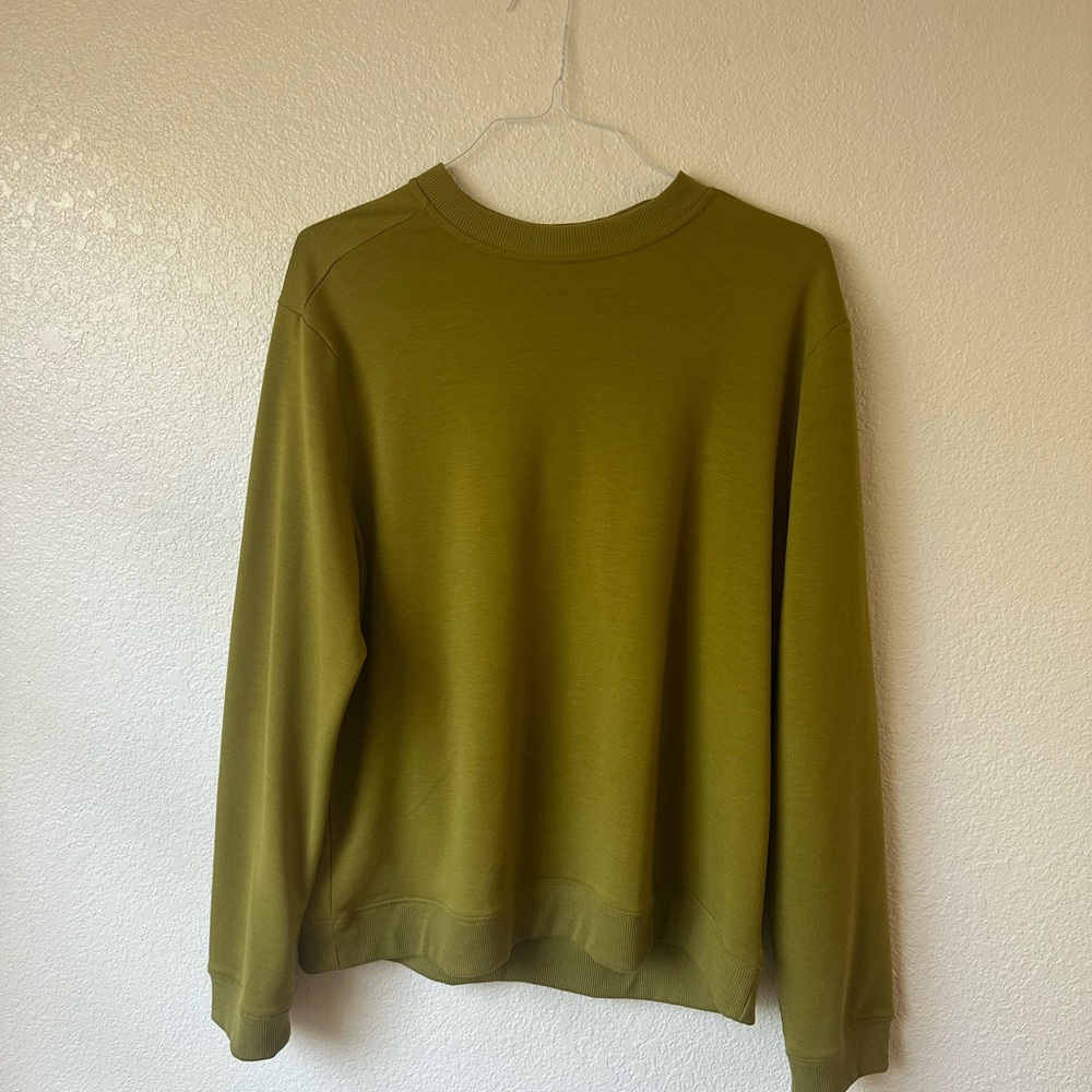 Casual Olive Green Pullover